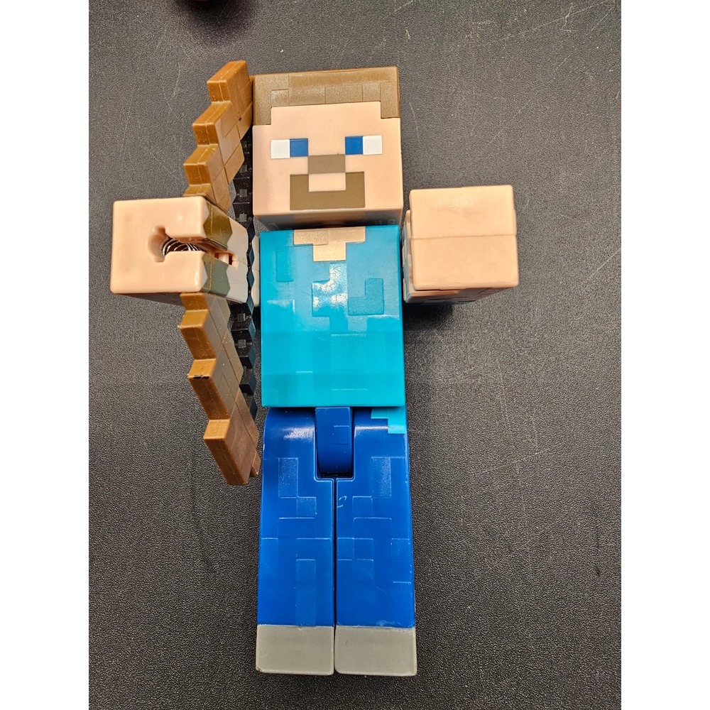Minecraft Steve Action Figure with Bow Accessory 5 Inch Articulated Toy 30280B